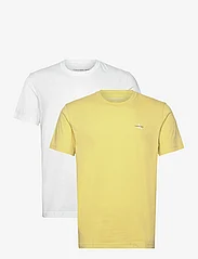 Calvin Klein Jeans - 2 PACK MONOLOGO T-SHIRT - basic t-shirts - yellow sand/bright white - 0
