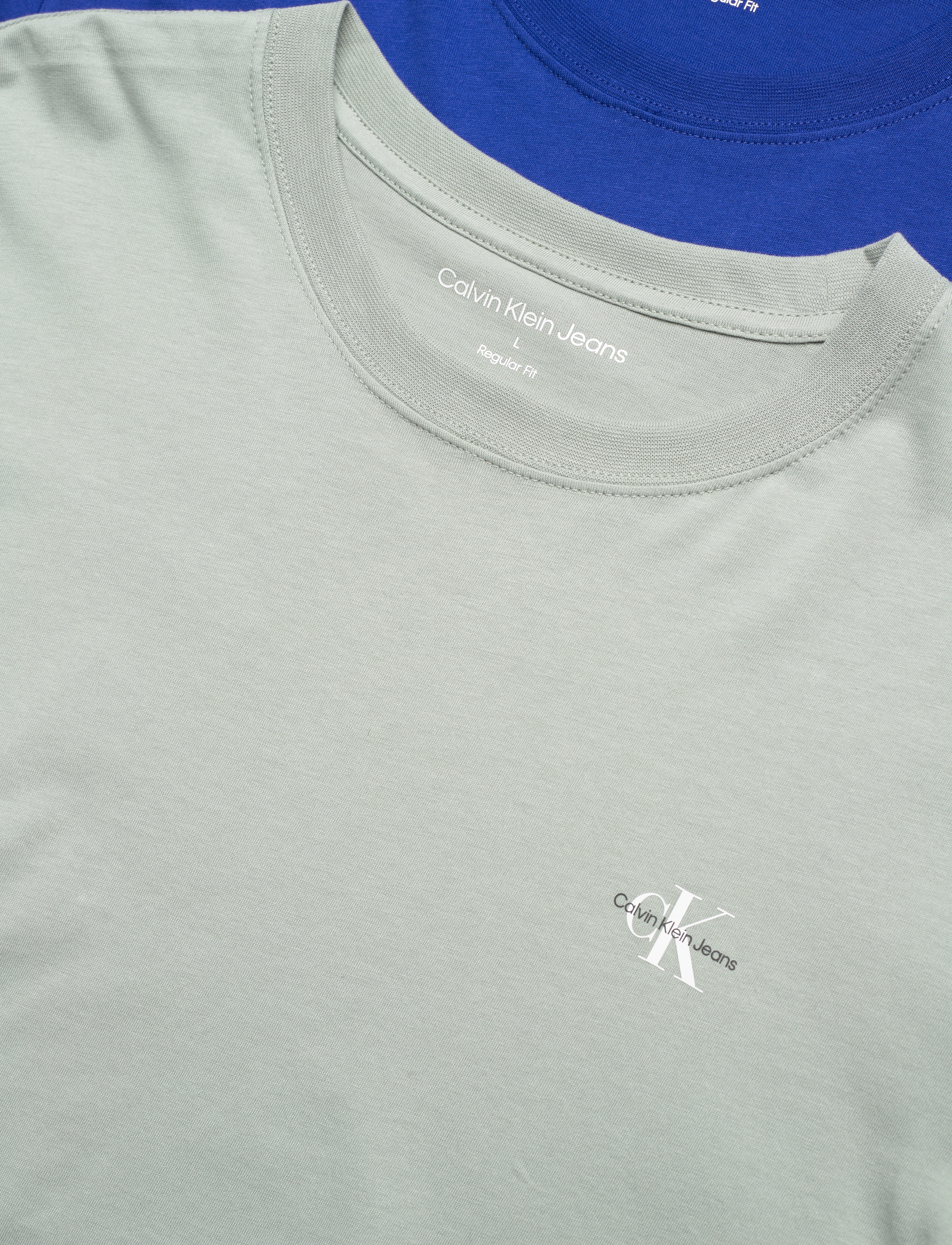 Calvin Klein Jeans - 2 PACK MONOLOGO T-SHIRT - slate gray/ sapphire blue - 3