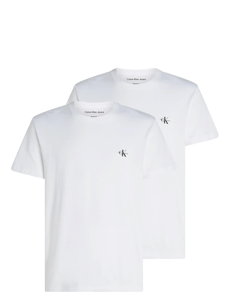 Calvin Klein Jeans - 2 PACK MONOLOGO T-SHIRT - lot de plusieurs t-shirts - bright white/bright white - 1