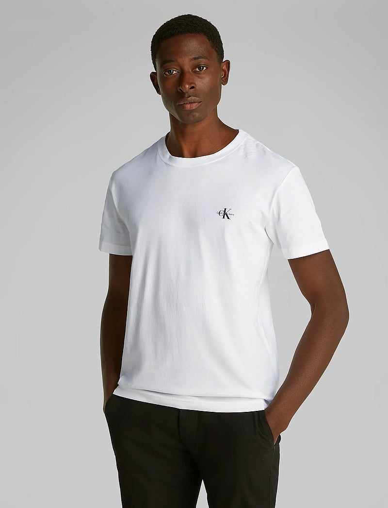 Calvin Klein Jeans - 2 PACK MONOLOGO T-SHIRT - lot de plusieurs t-shirts - bright white/bright white - 0