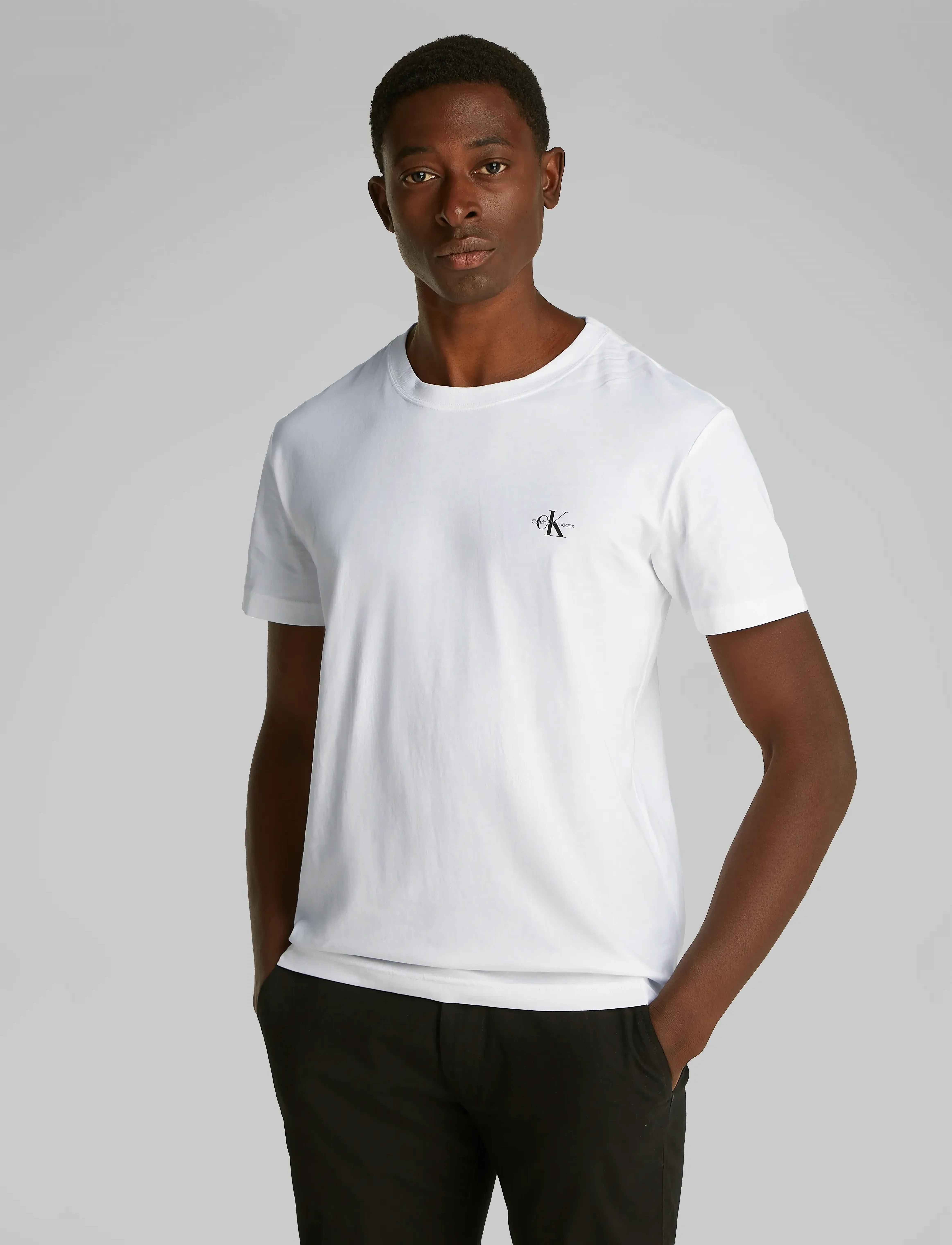 Calvin Klein Jeans 2 PACK MONOLOGO T-SHIRT - T-shirts - BRIGHT WHITE/BRIGHT WHITE / white