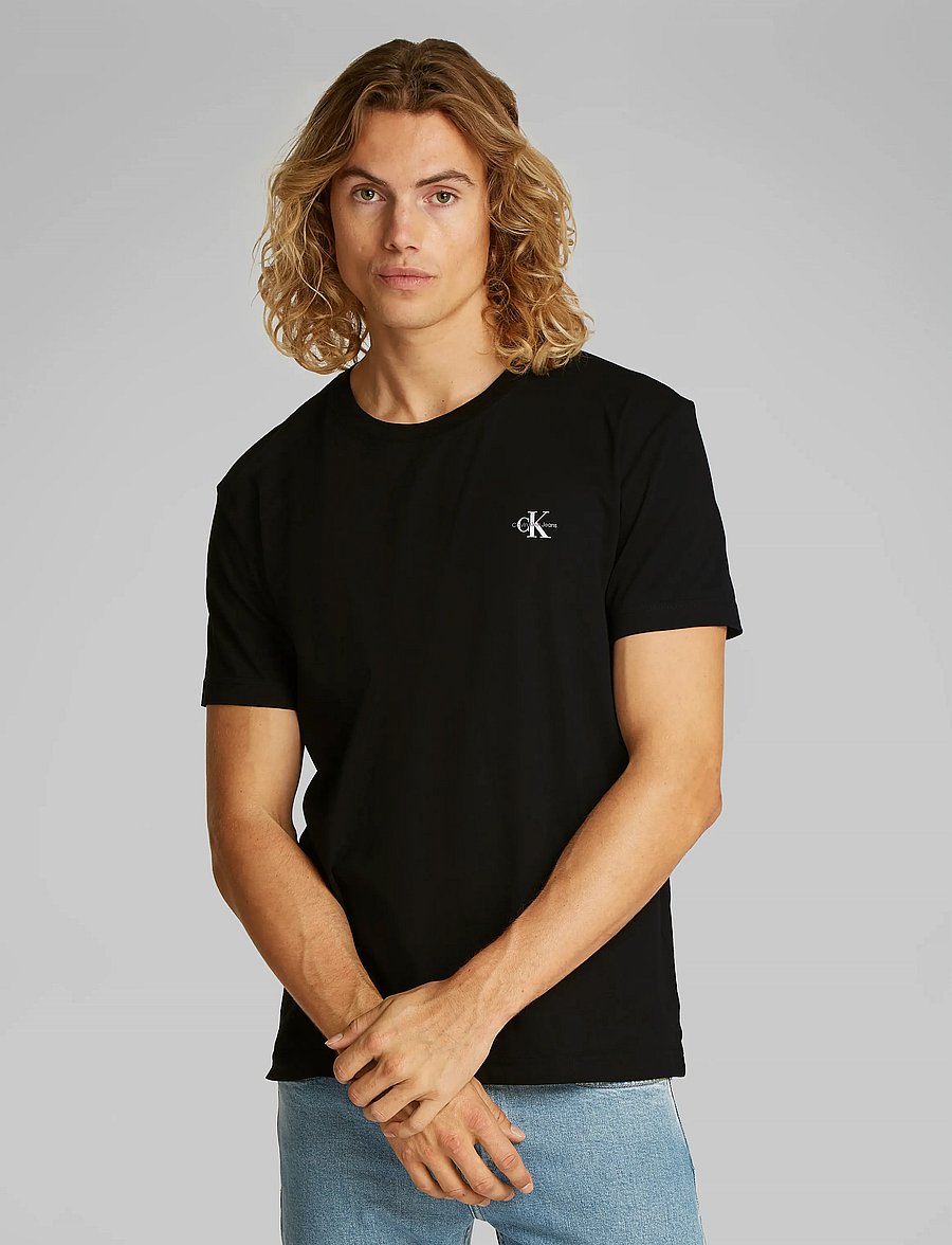 Calvin Klein Jeans - 2 PACK MONOLOGO T-SHIRT - t-paidat monipakkauksessa - ck black / ck black - 0