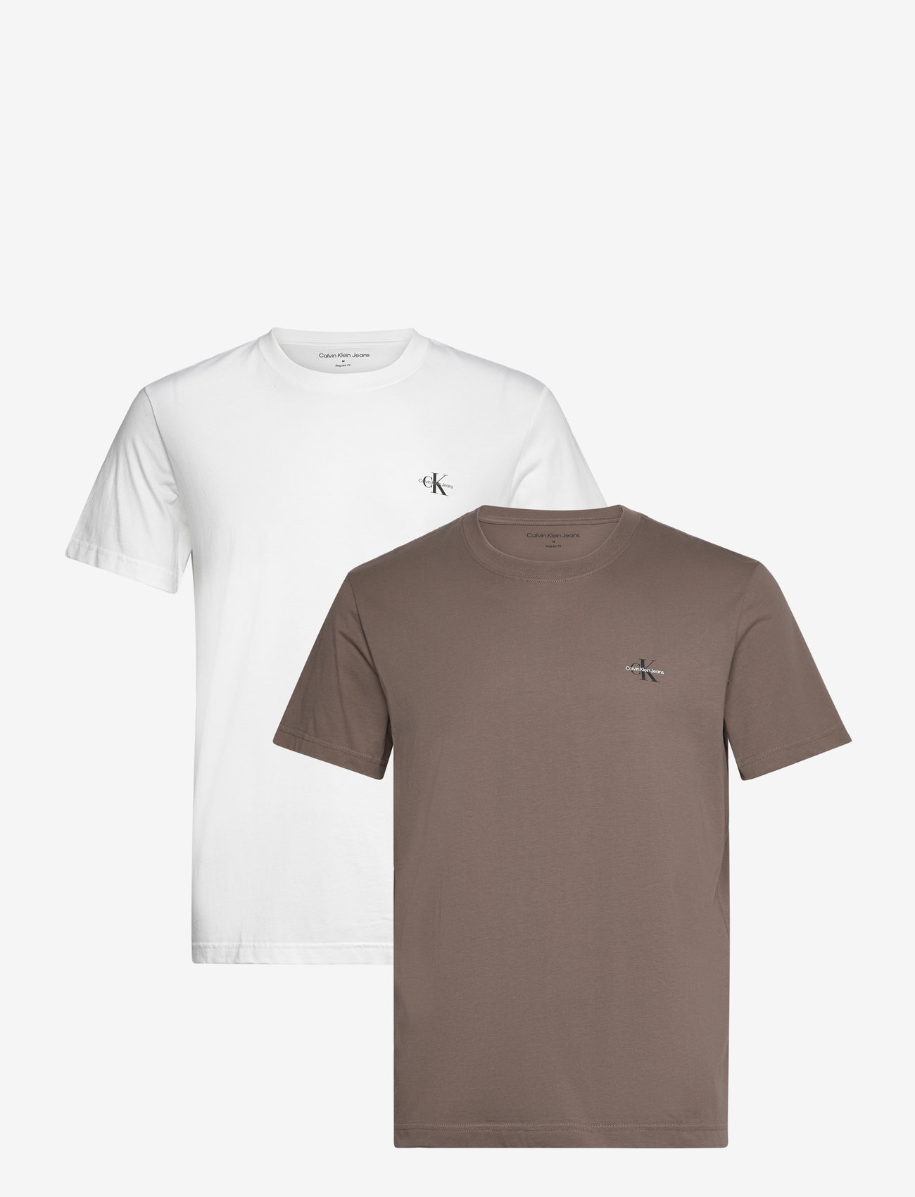 Calvin Klein Jeans - 2 PACK MONOLOGO T-SHIRT - multipack t-shirts - falcon/bright white - 0