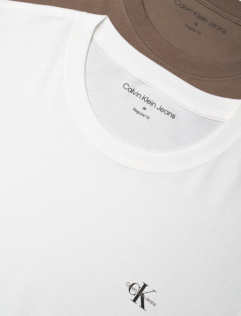Calvin Klein Jeans - 2 PACK MONOLOGO T-SHIRT - multipack t-shirts - falcon/bright white - 1