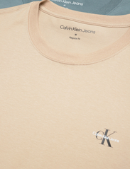 Calvin Klein Jeans - 2 PACK MONOLOGO T-SHIRT - perus t-paidat - goblin blue/warm sand - 2