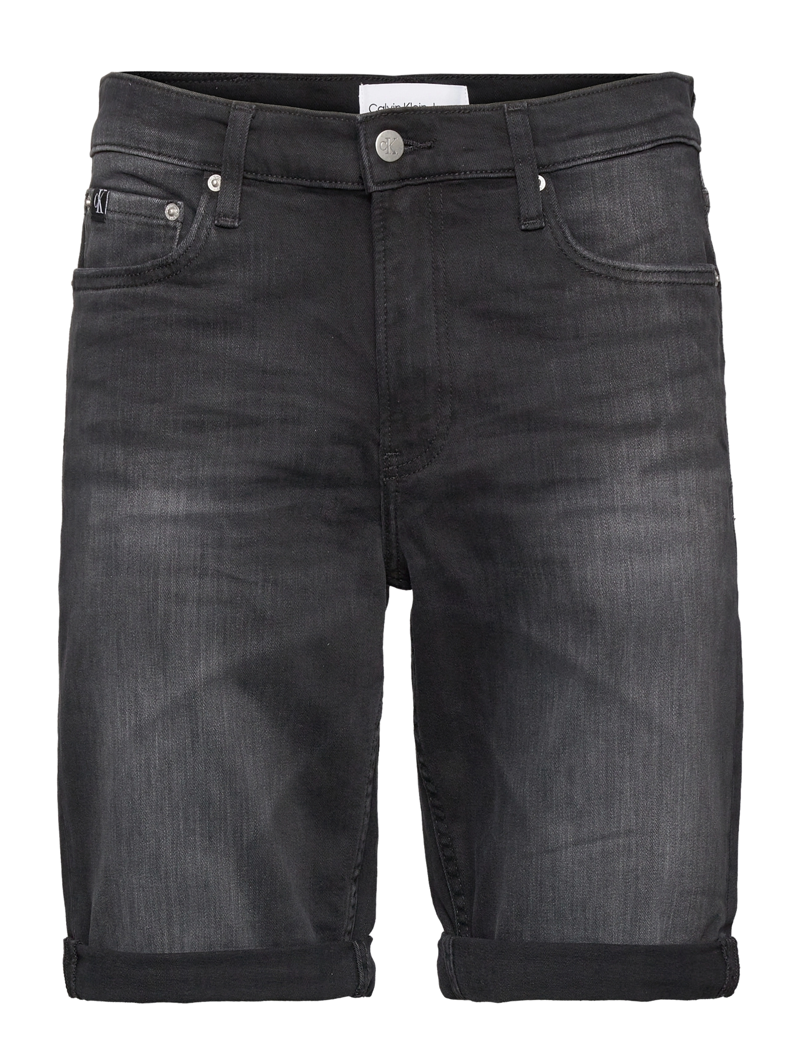Calvin Klein Jeans - SLIM SHORT - denim black - 0