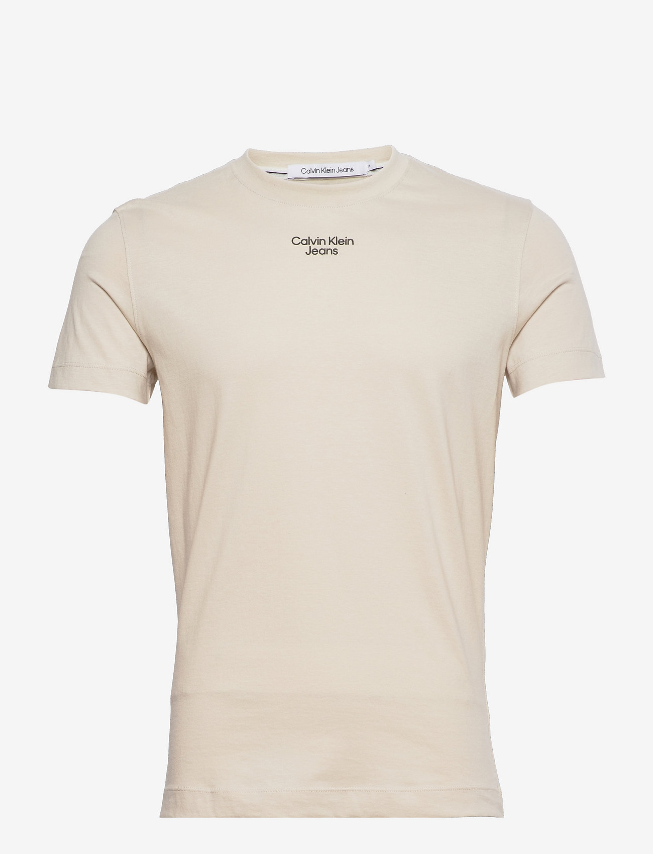 Calvin Klein Jeans - STACKED LOGO TEE - eggshell - 0