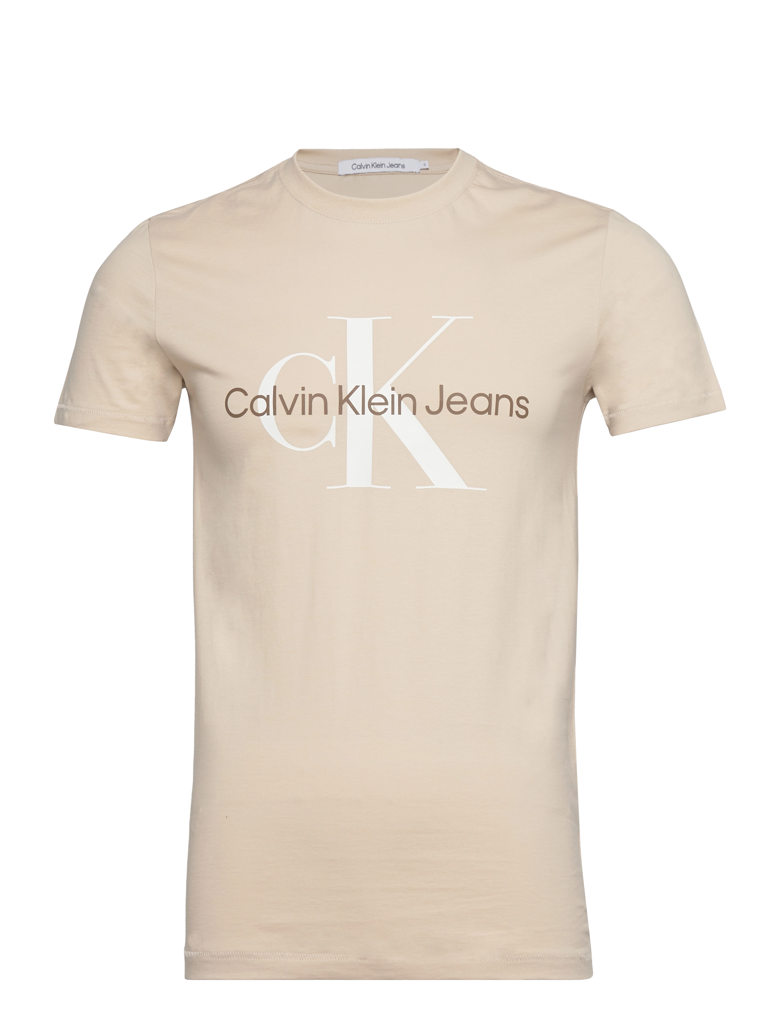 Calvin Klein Jeans - SEASONAL MONOLOGO TEE - classic beige - 0