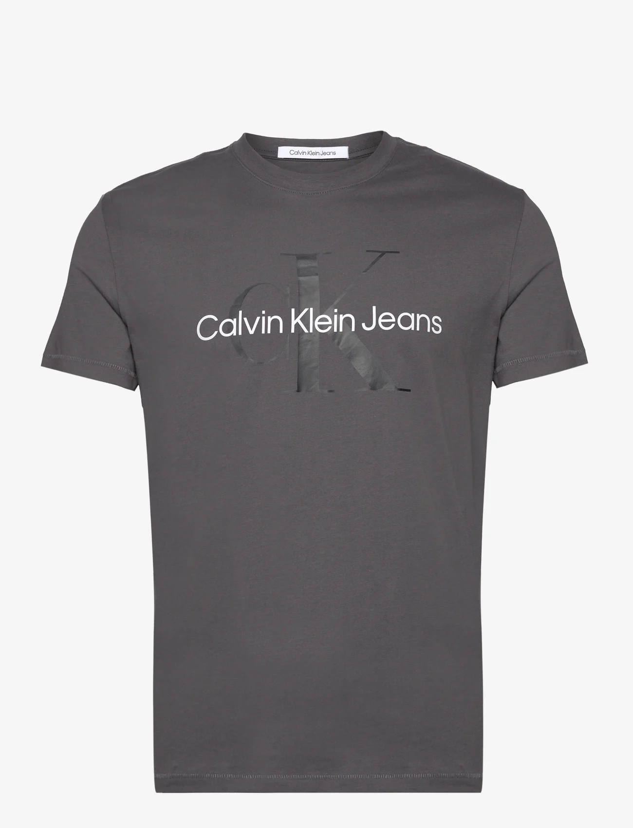 Calvin Klein Jeans - SEASONAL MONOLOGO TEE - lyhythihaiset - dark grey - 0