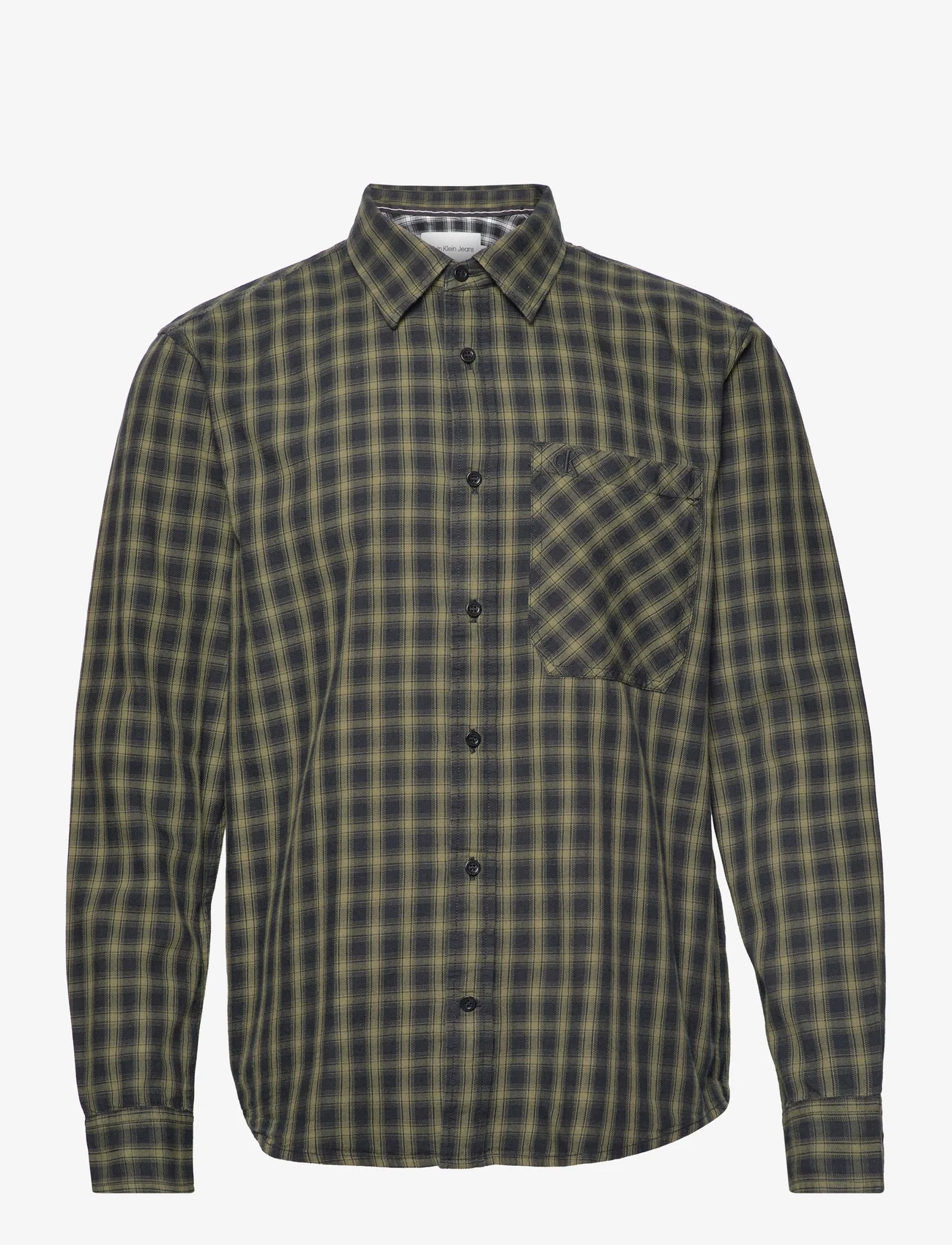 Calvin Klein Jeans - MICRO CHECK SHIRT - rutiga skjortor - burnt olive - 0