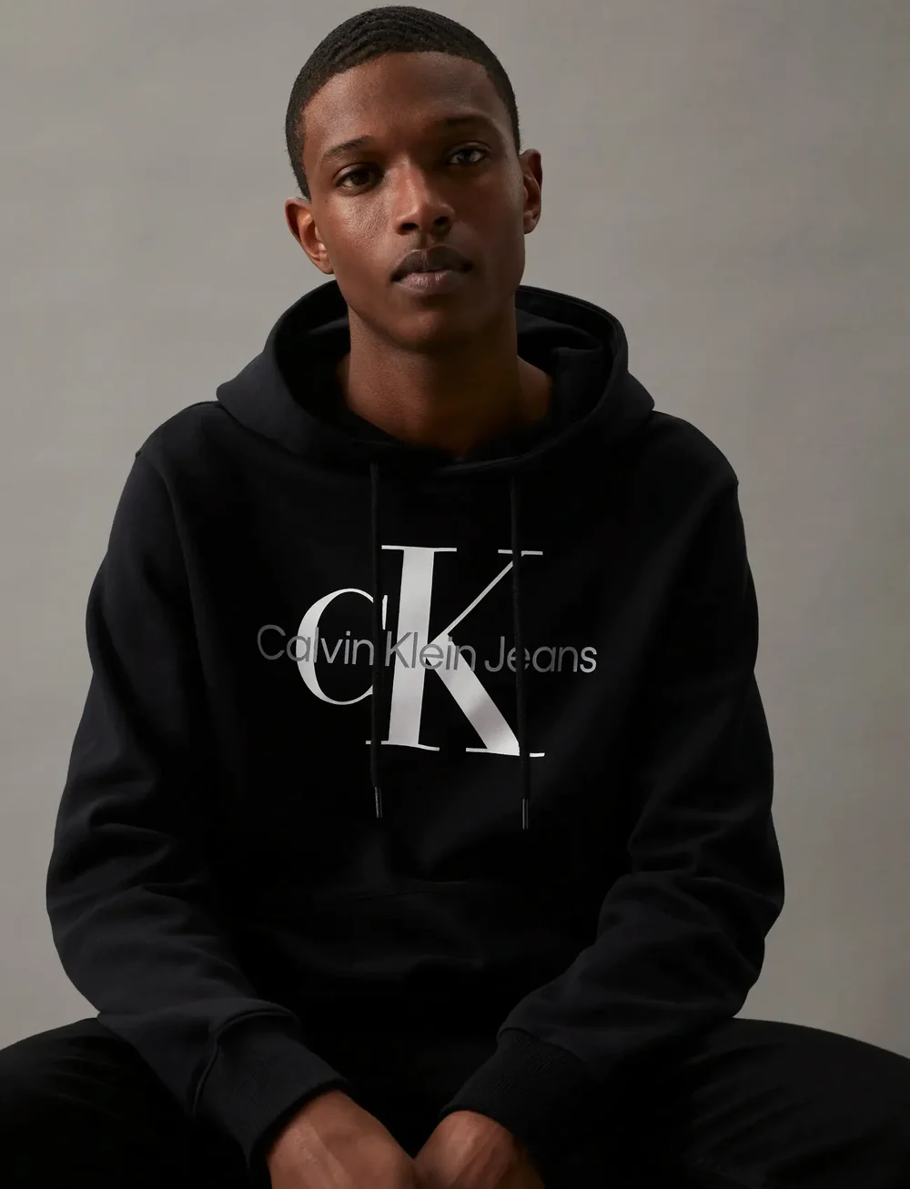 Calvin Klein Jeans - CORE MONOLOGO HOODIE - kapuutsiga dressipluusid - ck black - 3