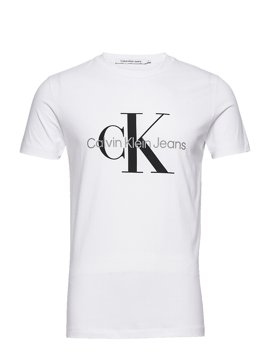 Calvin Klein Jeans - CORE MONOLOGO SLIM TEE - lühikeste varrukatega t-särgid - bright white - 1