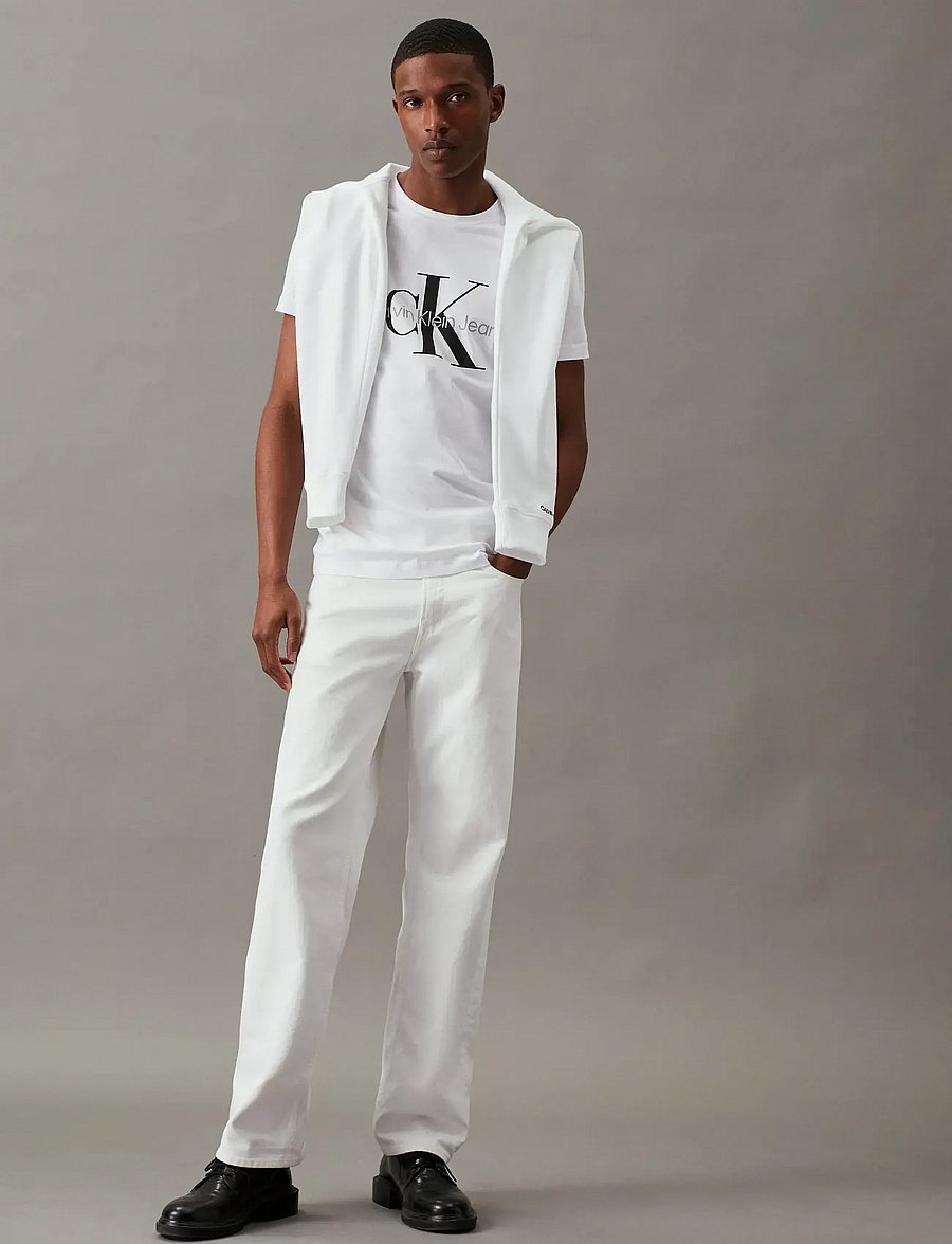 Calvin Klein Jeans - CORE MONOLOGO SLIM TEE - lühikeste varrukatega t-särgid - bright white - 3