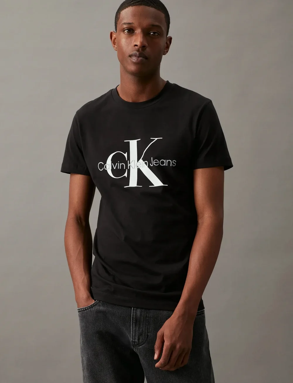 Calvin Klein Jeans - CORE MONOLOGO SLIM TEE - kurzärmelig - ck black - 3