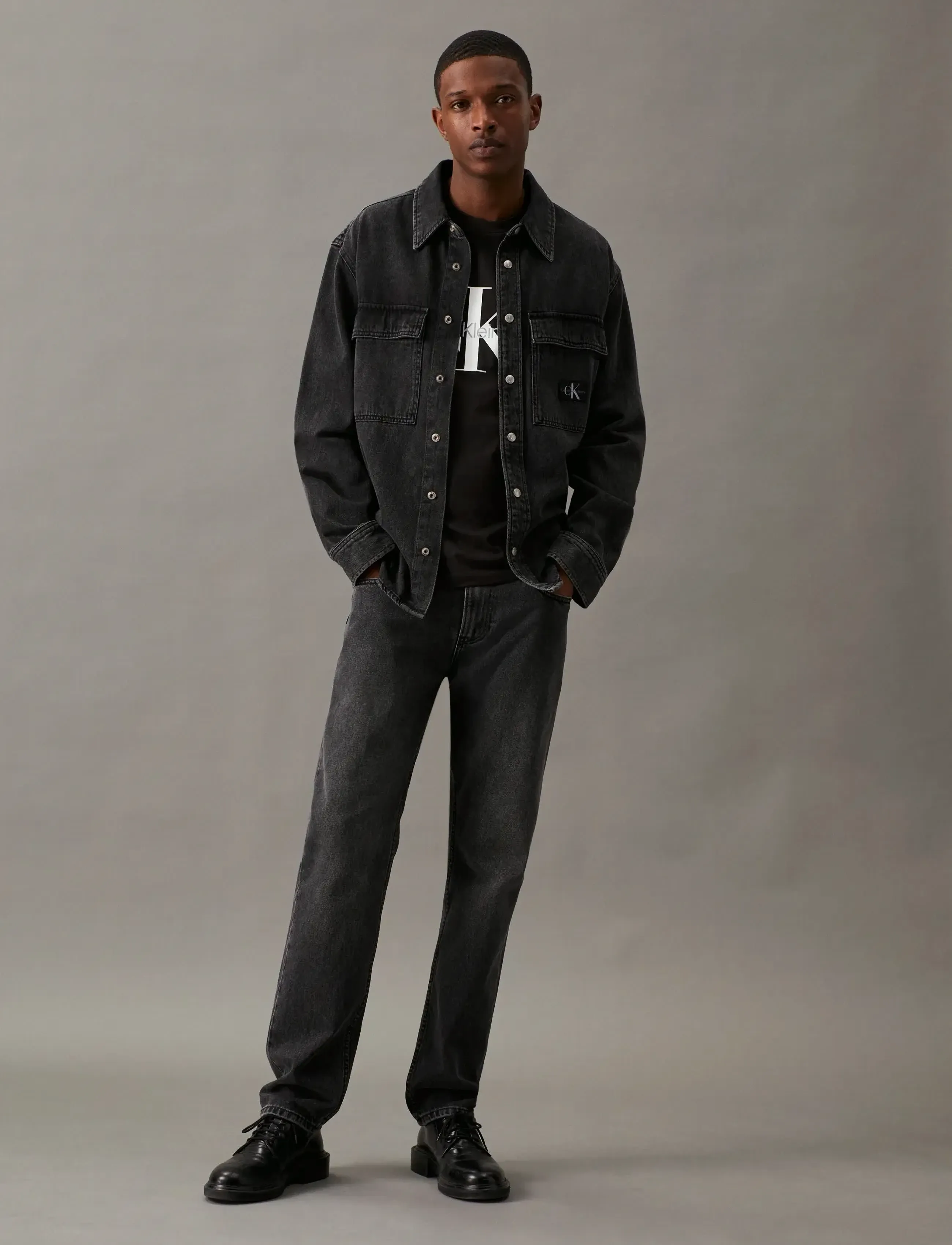 Calvin Klein Jeans - CORE MONOLOGO SLIM TEE - die niedrigsten preise - ck black - 5