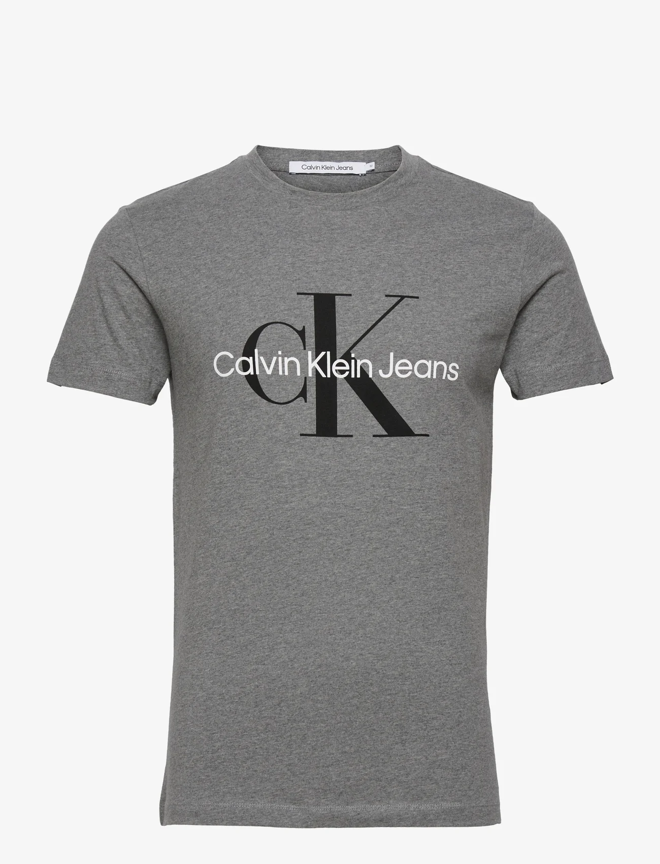 Calvin Klein Jeans - CORE MONOLOGO SLIM TEE - kortärmade t-shirts - mid grey heather - 1