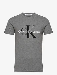 Calvin Klein Jeans - CORE MONOLOGO SLIM TEE - kortärmade t-shirts - mid grey heather - 1