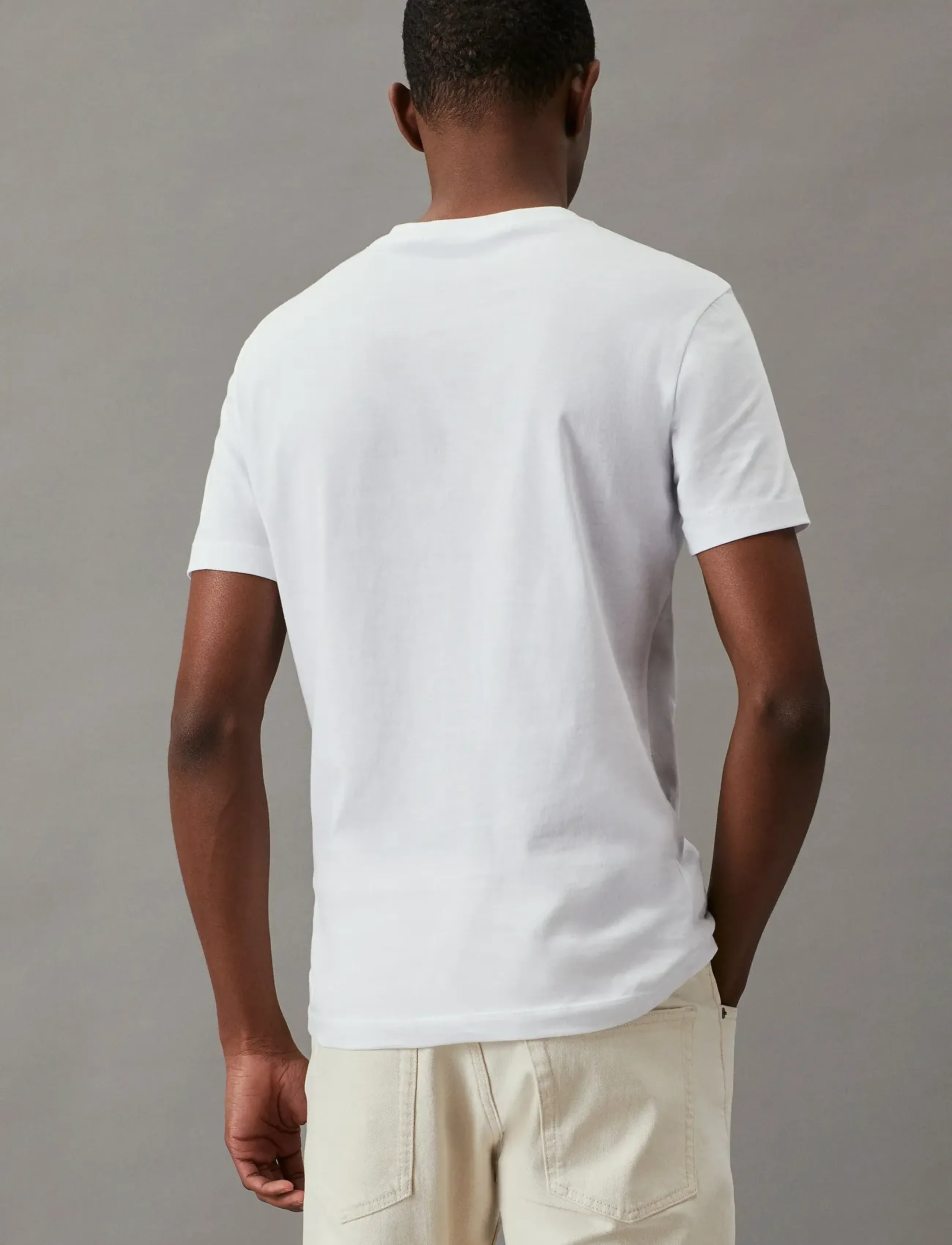 Calvin Klein Jeans - CORE MONOLOGO POCKET SLIM TEE - kurzärmelig - bright white - 3