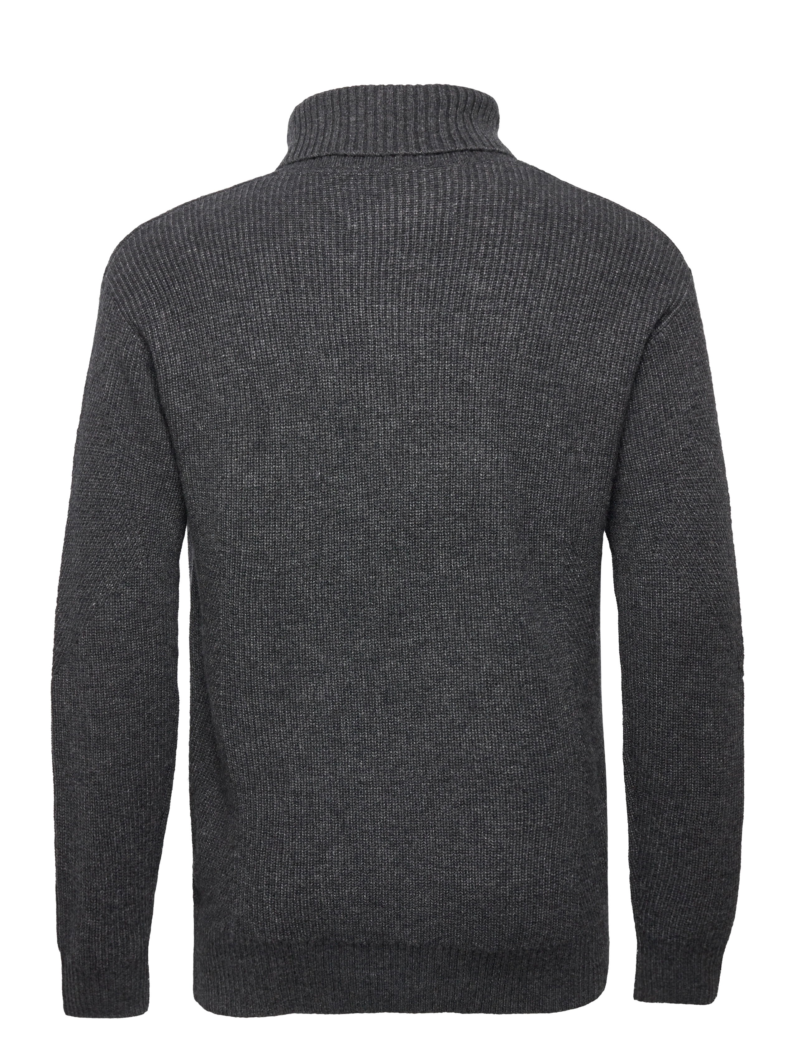 Calvin Klein Jeans - SHRUNKEN BADGE ROLL NECK SWEATER - ck black heather - 1