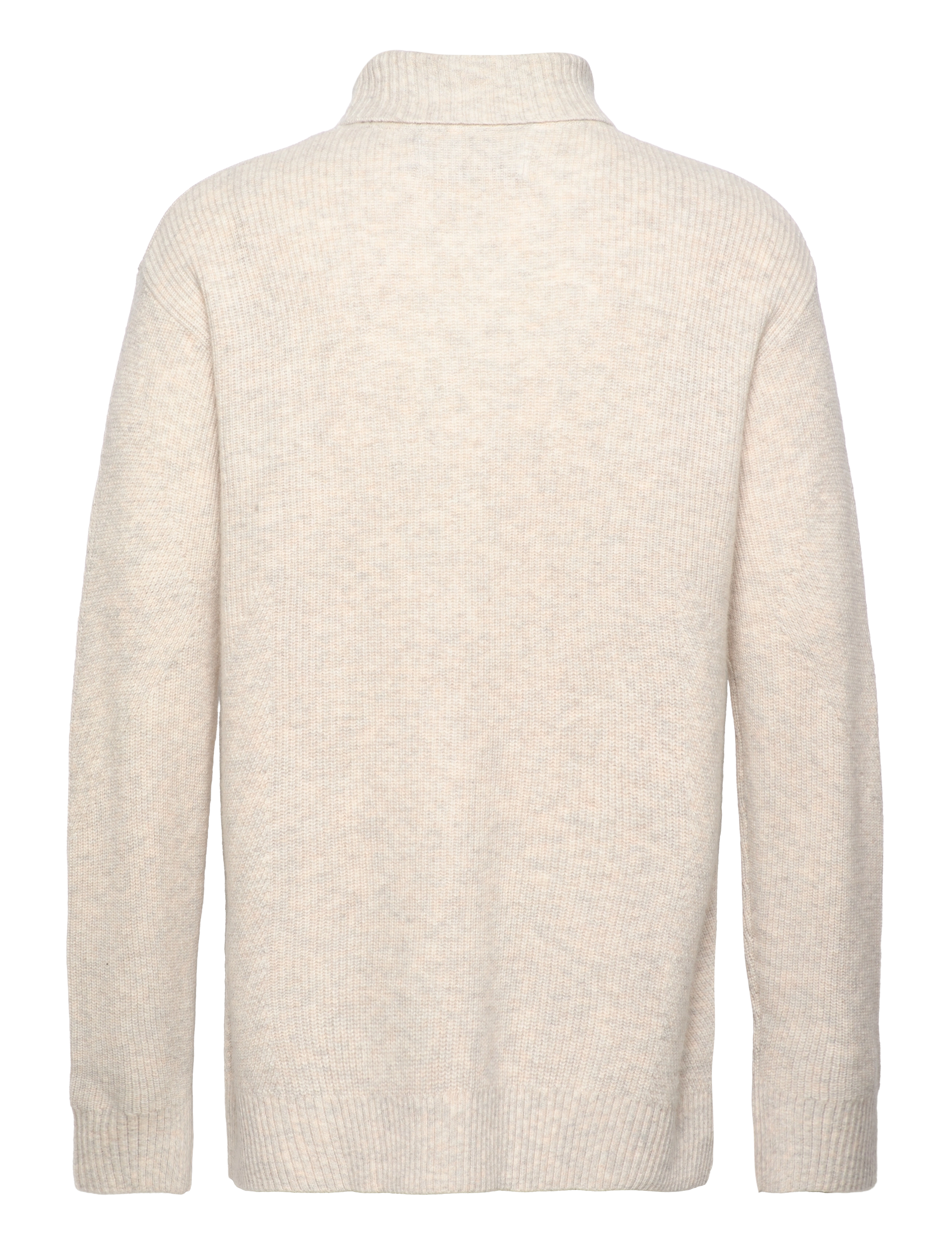 Calvin Klein Jeans - SHRUNKEN BADGE ROLL NECK SWEATER - eggshell heather - 1