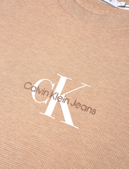 Calvin Klein Jeans - ARCHIVAL MONOLOGO WAFFLE TEE - travertine heather - 2