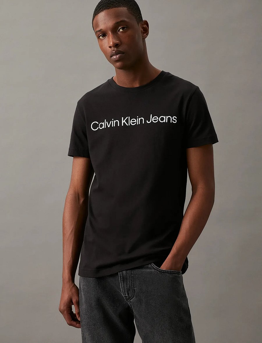 Calvin Klein Jeans - CORE INSTITUTIONAL LOGO SLIM TEE - kortærmede t-shirts - ck black - 0
