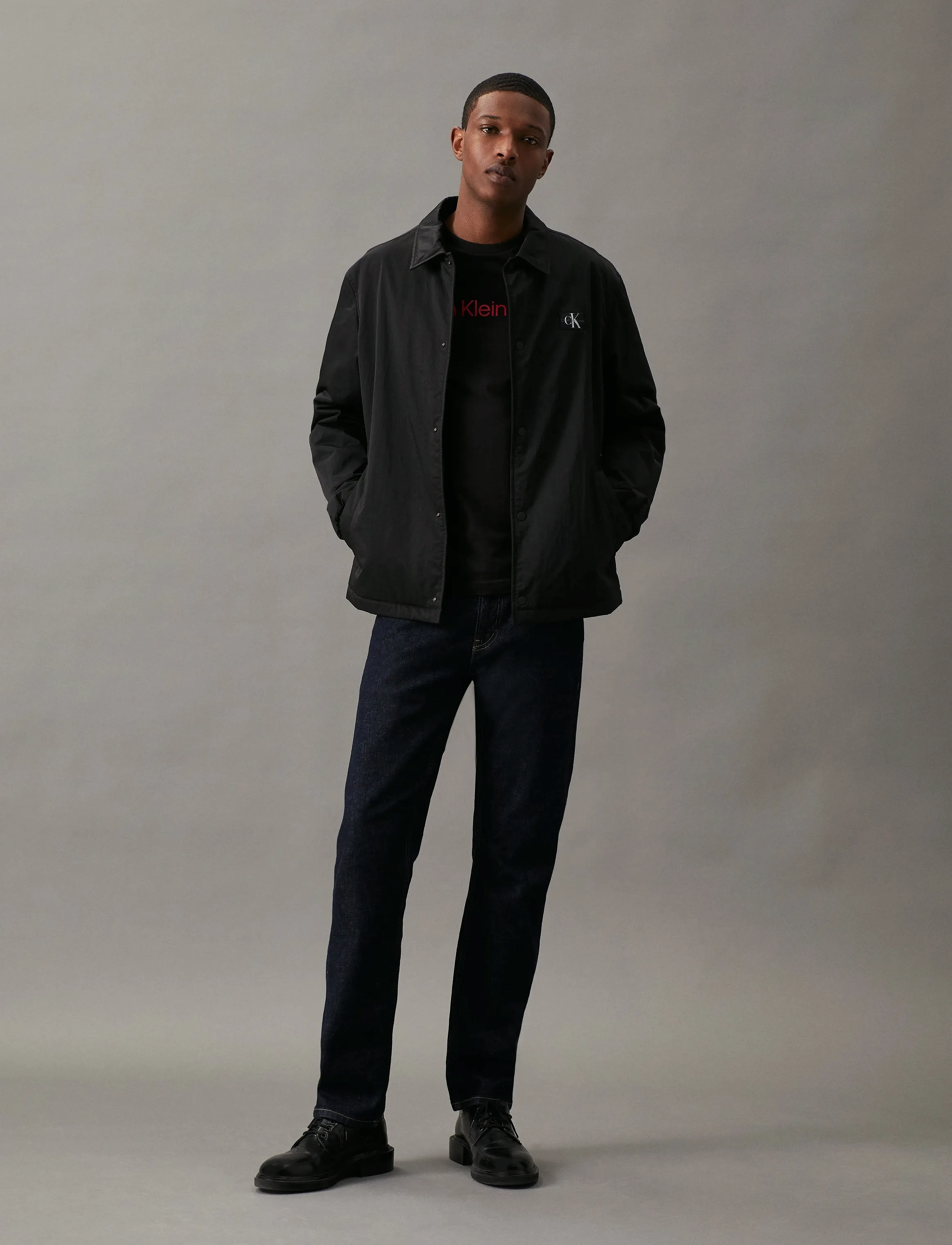 Calvin Klein Jeans - CORE INSTITUTIONAL LOGO SLIM TEE - kortärmade t-shirts - ck black   salsa - 3
