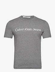 Calvin Klein Jeans - CORE INSTITUTIONAL LOGO SLIM TEE - short-sleeved t-shirts - mid grey heather - 0