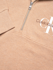 Calvin Klein Jeans - MONOLOGO WAFFLE HALF ZIP HWK - sweatshirts - travertine heather - 2