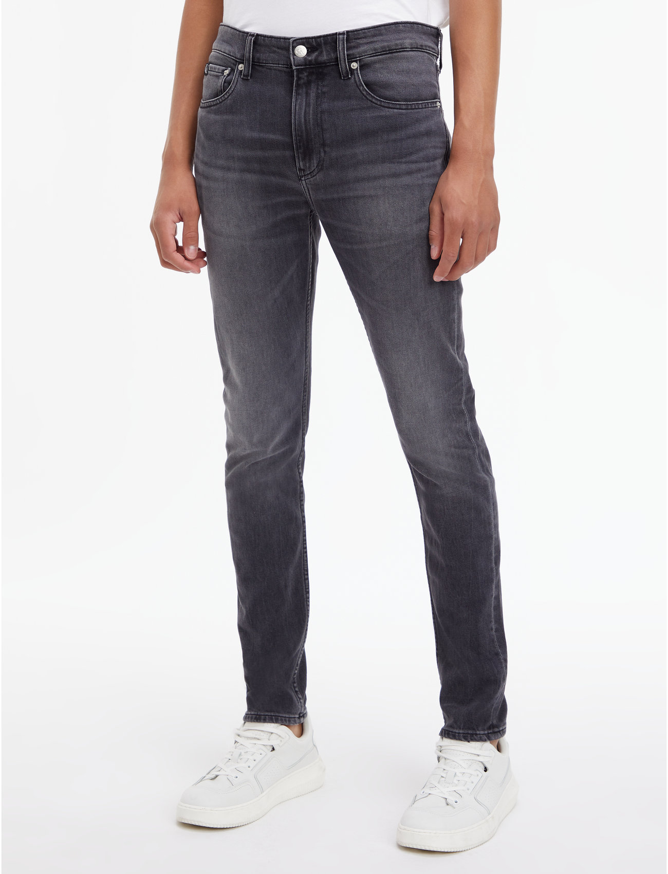 Calvin Klein Jeans - SLIM TAPER - denim black - 1