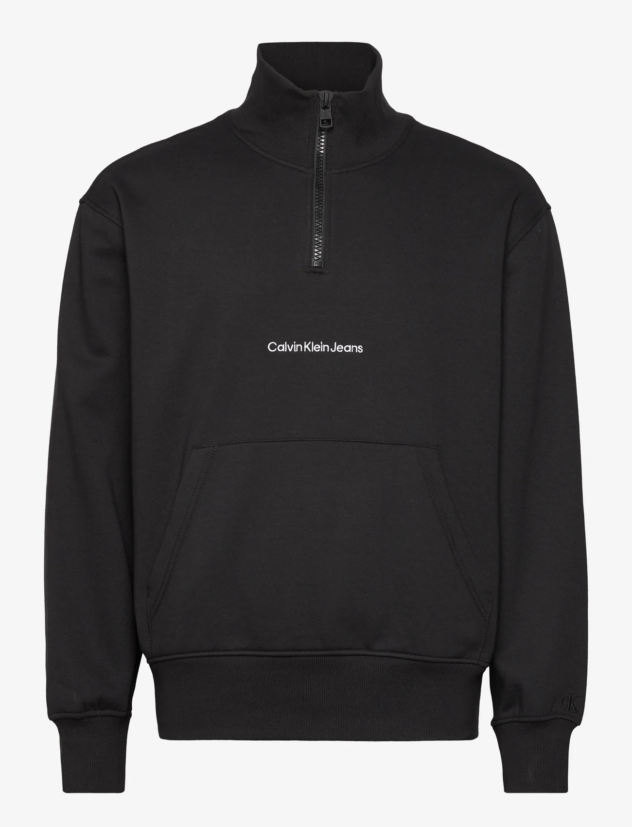 Calvin Klein Jeans - INSTITUTIONAL HALF ZIP HWK - sweatshirts - ck black - 0