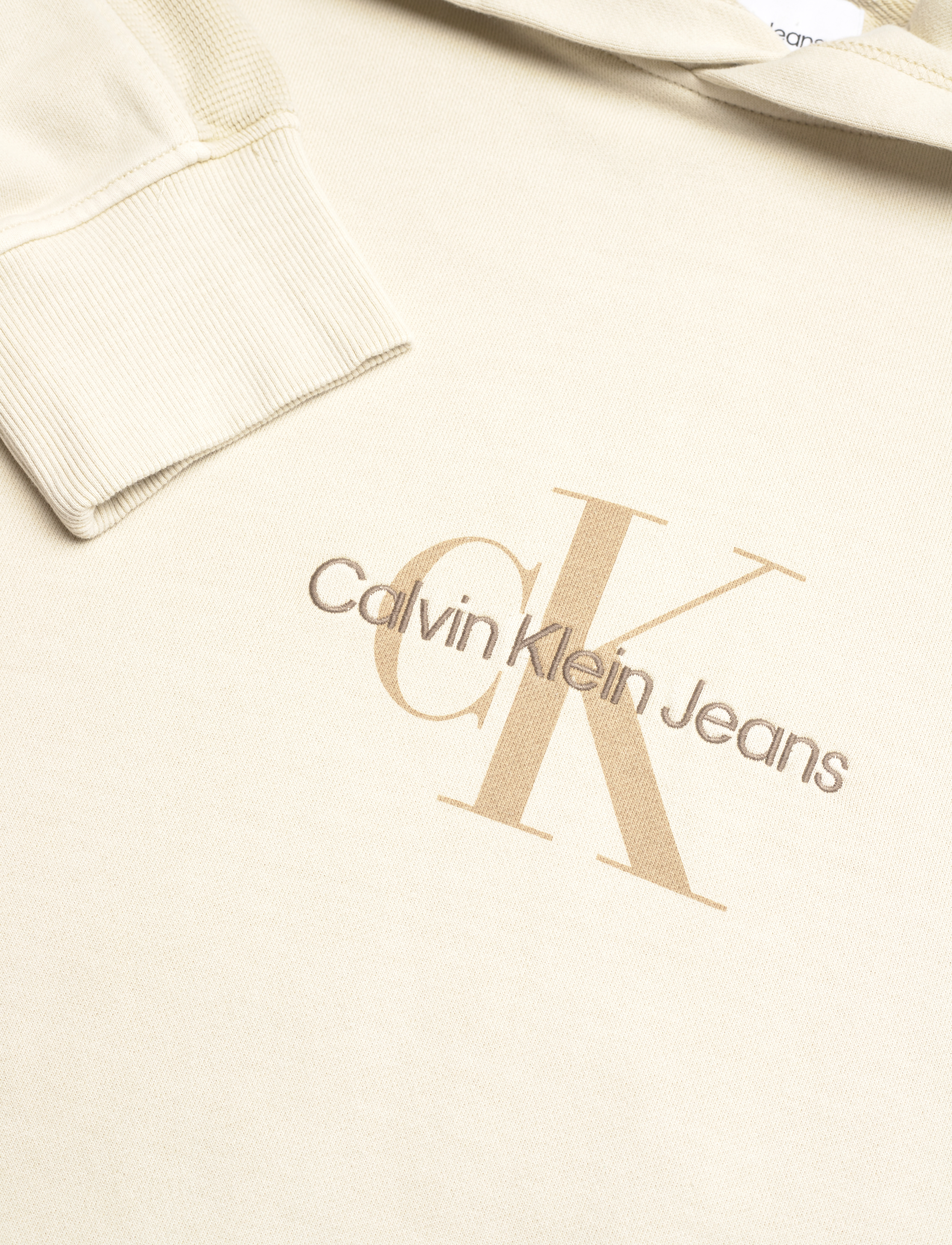 Calvin Klein Jeans - MONOLOGO MINERAL DYE HOODIE - classic beige - 2
