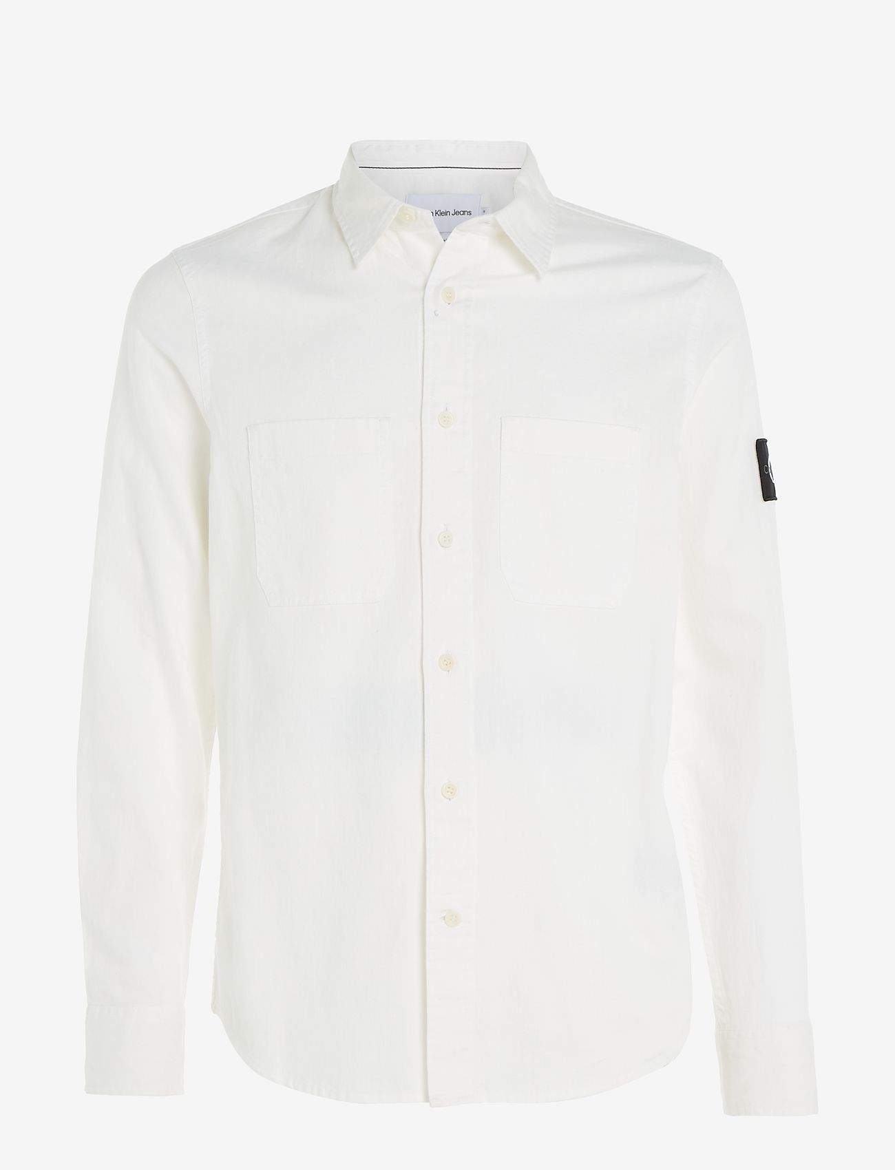 Calvin Klein Jeans - LINEN LS SHIRT - bright white - 0