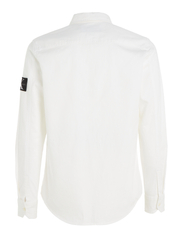 Calvin Klein Jeans - LINEN LS SHIRT - hørskjorter - bright white - 4