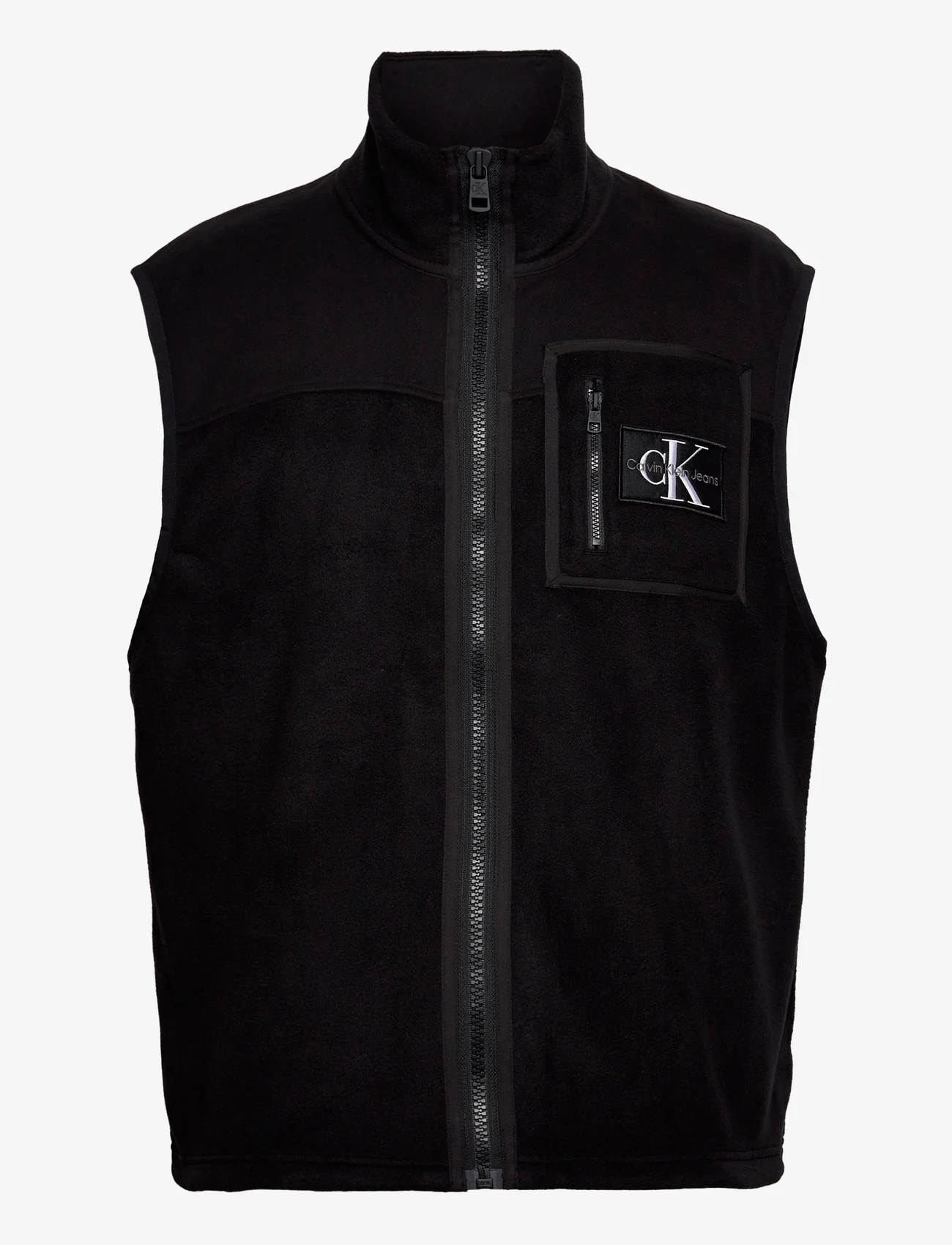 Calvin Klein Jeans - FLEECE BLOCKING VEST - vests - ck black - 0