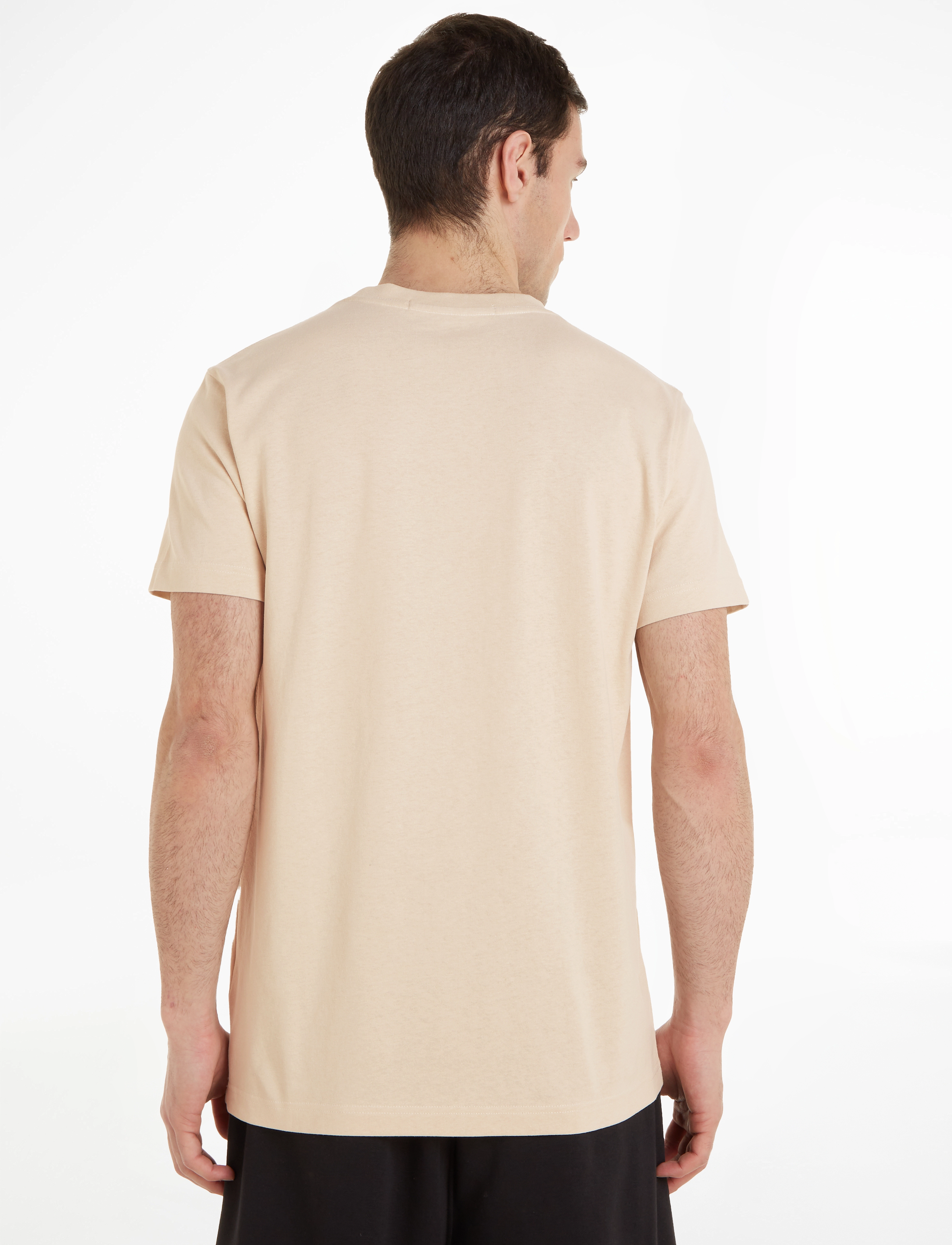 Calvin Klein Jeans - SHRUNKEN BADGE TEE - classic beige - 2