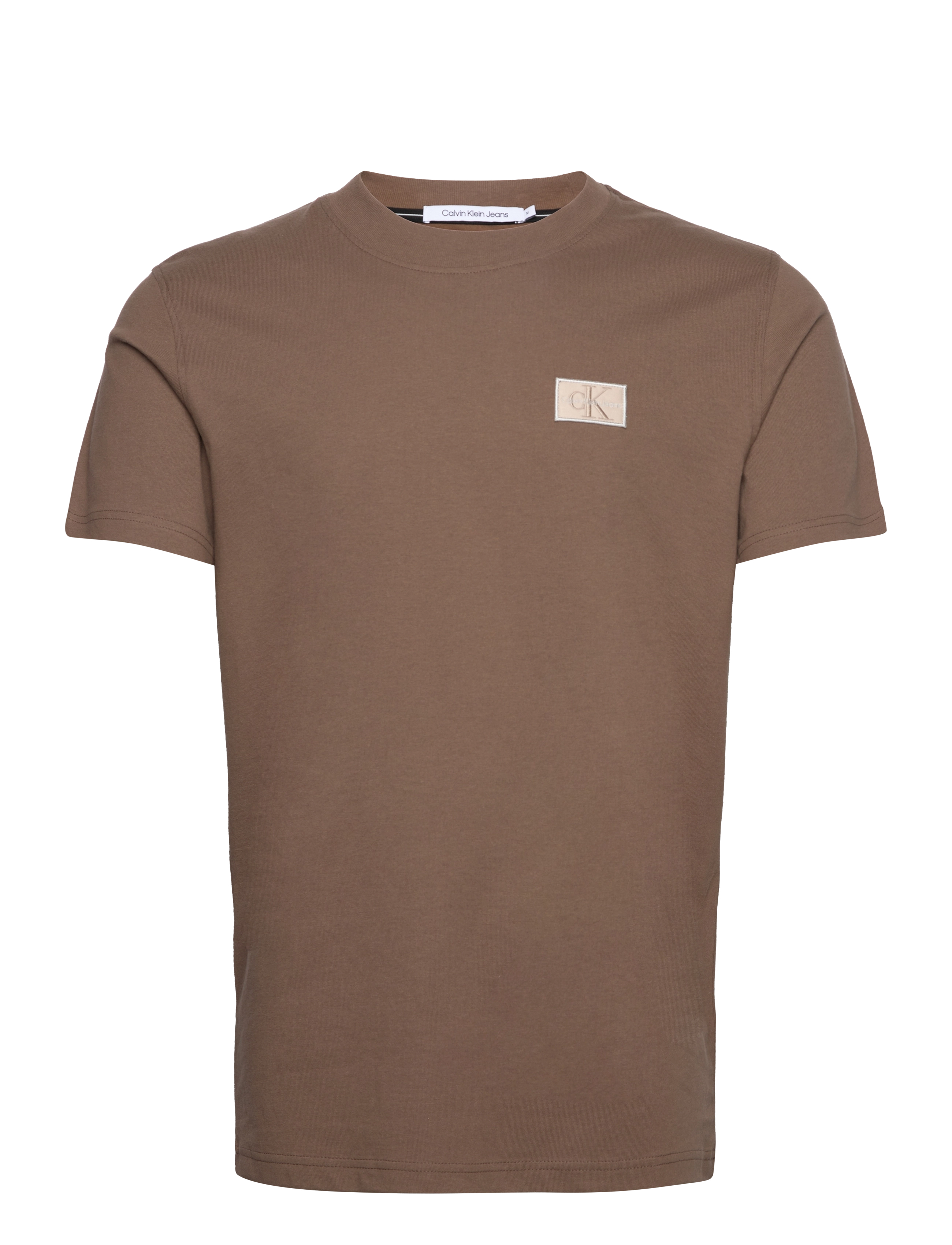 Calvin Klein Jeans - SHRUNKEN BADGE TEE - shitake - 0