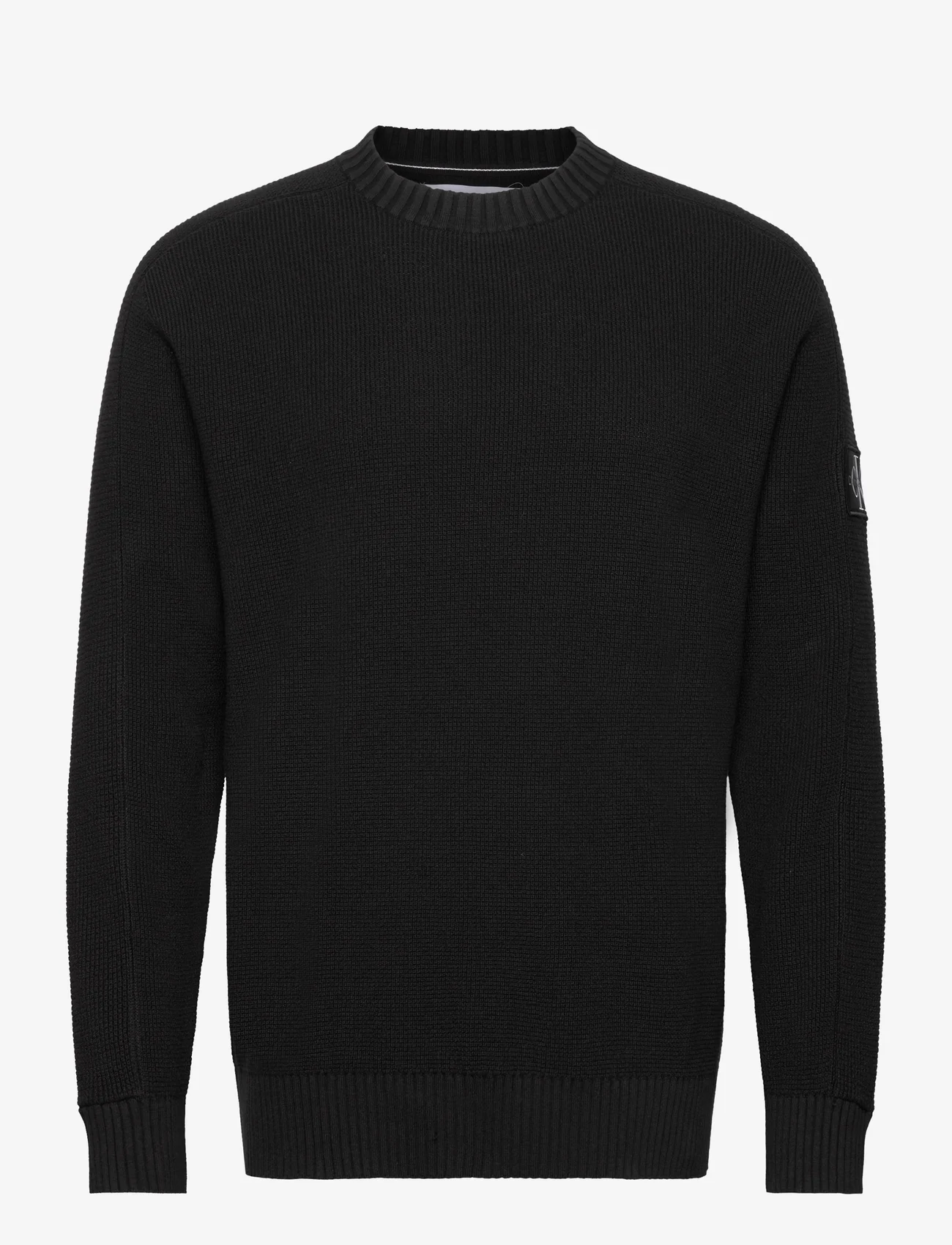 Calvin Klein Jeans - BADGE WAFFLE MIX CN SWEATER - ck black - 0