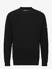 Calvin Klein Jeans - BADGE WAFFLE MIX CN SWEATER - ck black - 0