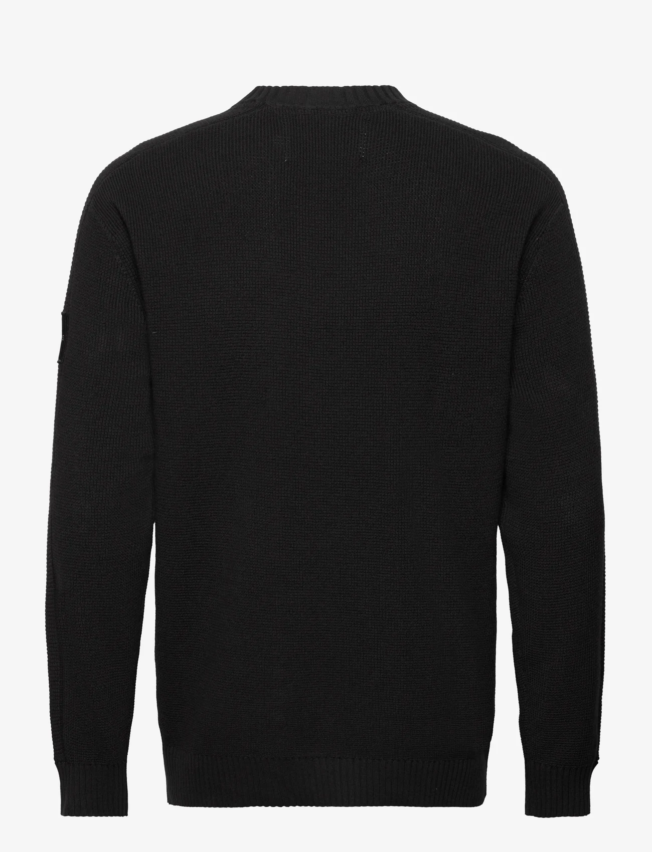Calvin Klein Jeans - BADGE WAFFLE MIX CN SWEATER - ck black - 1