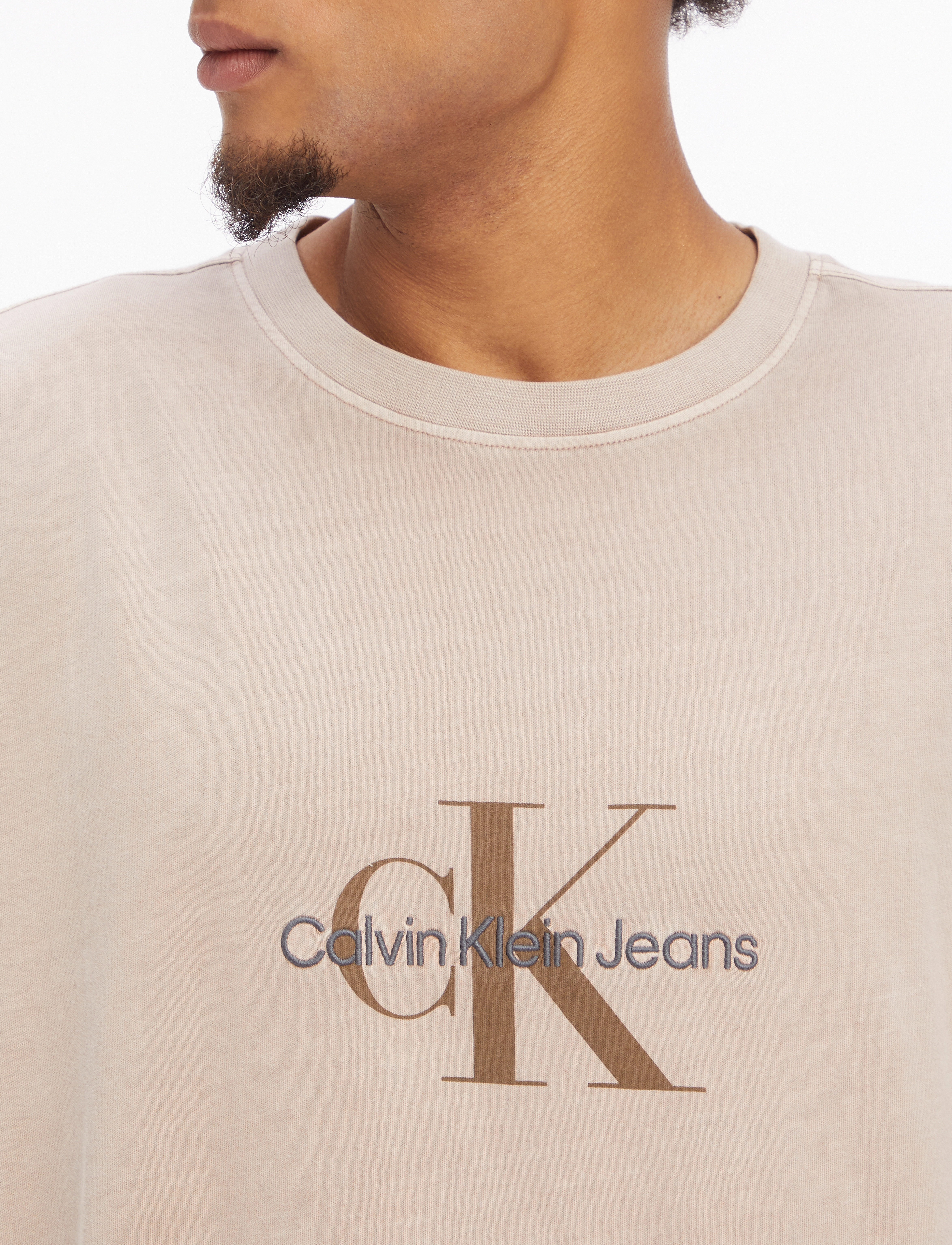 Calvin Klein Jeans - MONOLOGO MINERAL DYE TEE - shitake - 4