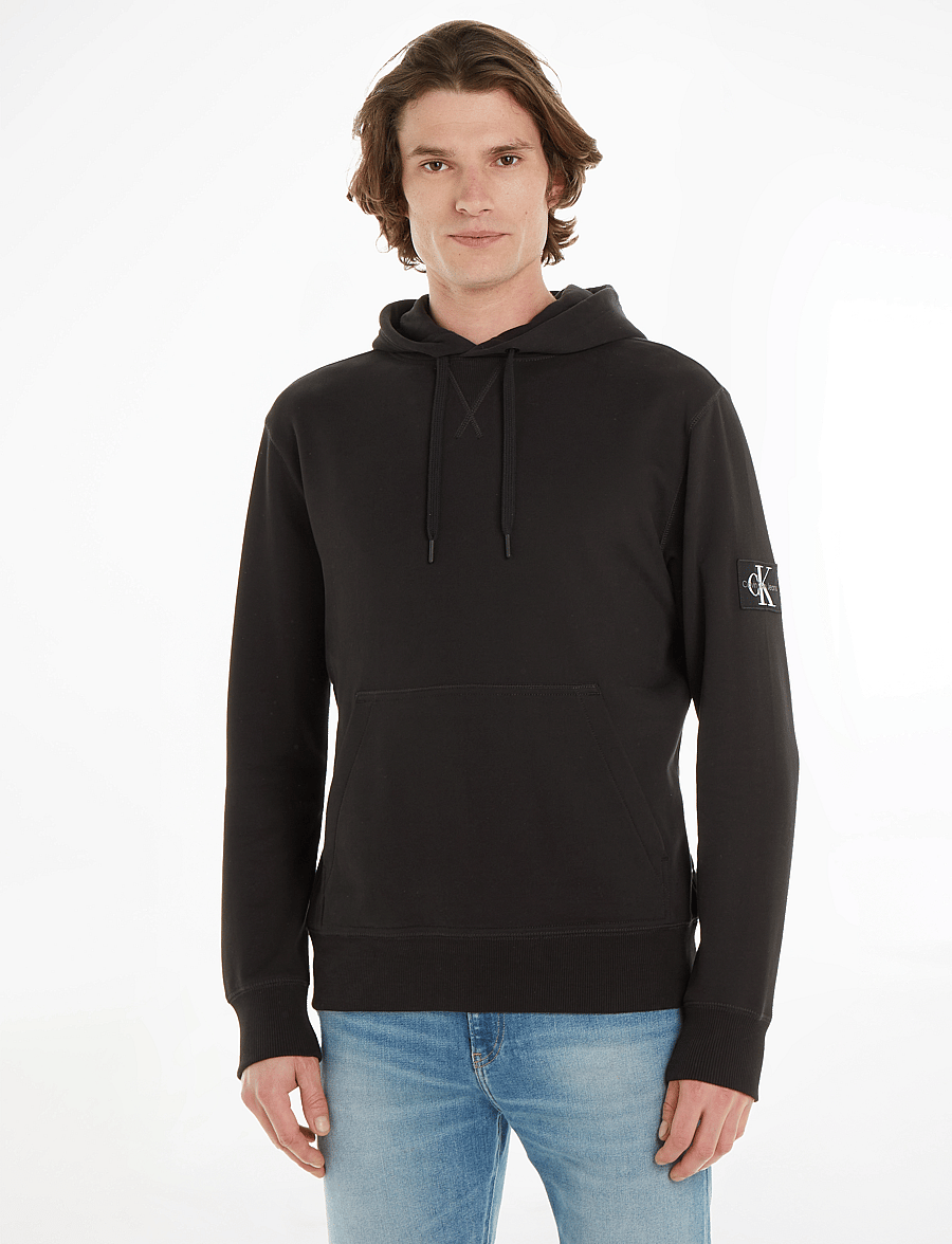 Calvin Klein Jeans - BADGE HOODIE - hupparit - ck black - 0