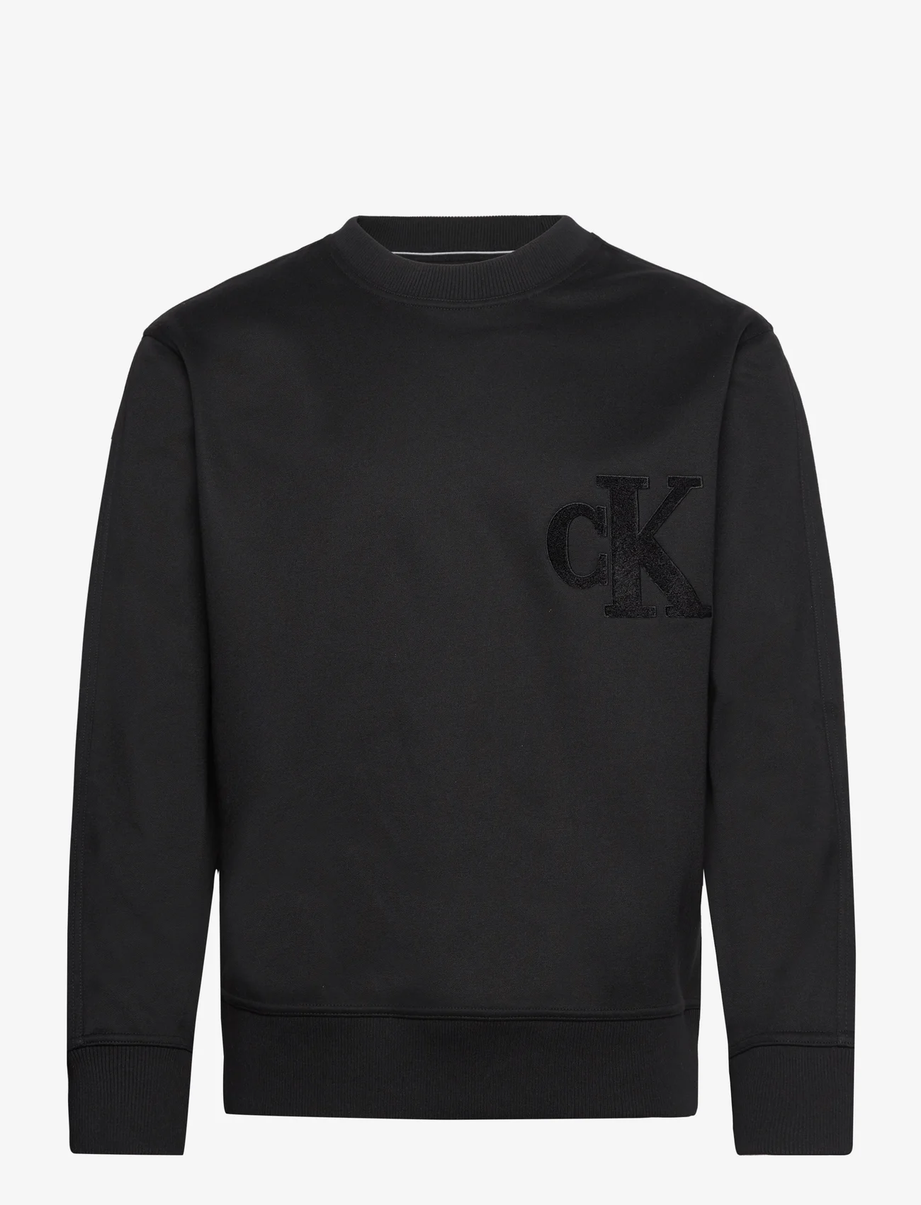 Calvin Klein Jeans - CK CHENILLE CREW NECK - sporta džemperi - ck black - 0