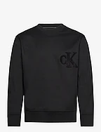 CK CHENILLE CREW NECK - CK BLACK