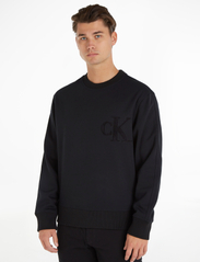 Calvin Klein Jeans - CK CHENILLE CREW NECK - medvilniniai megztiniai - ck black - 3