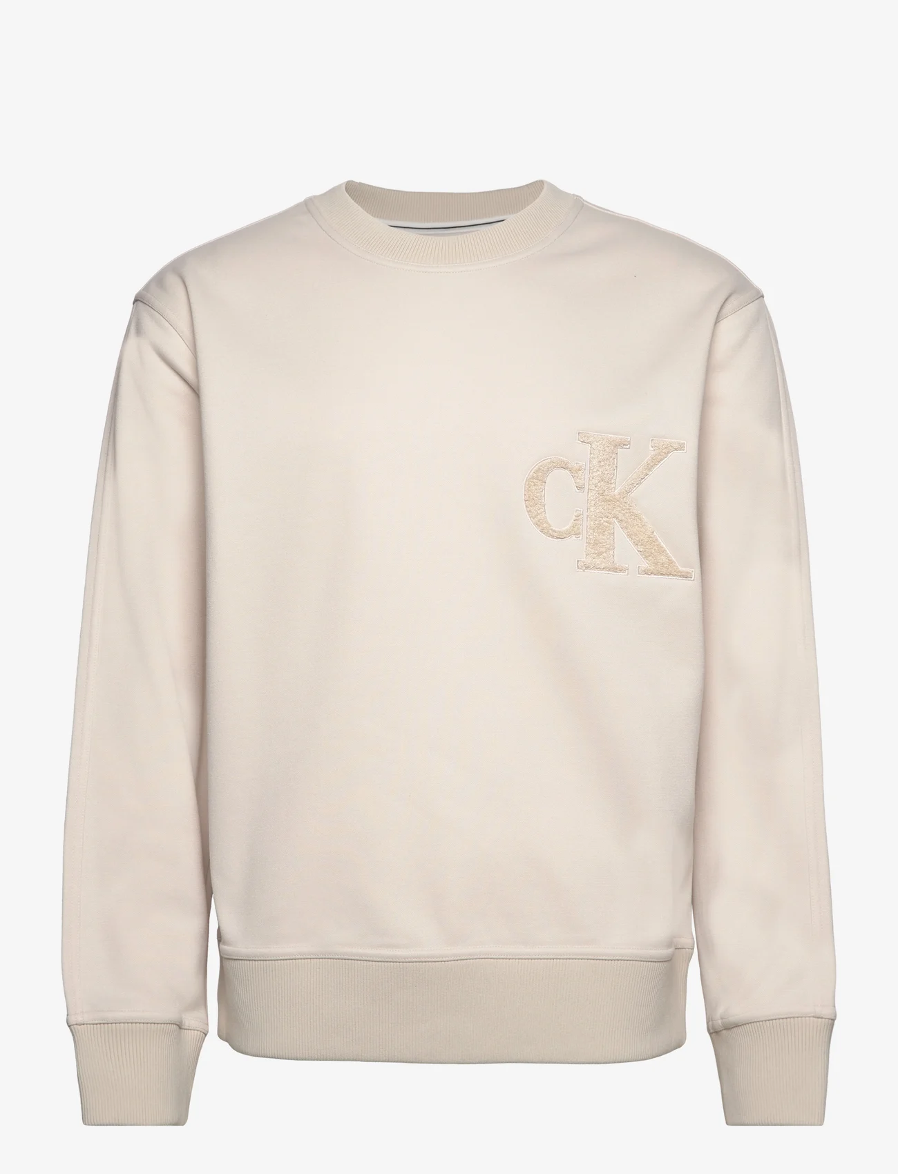 Calvin Klein Jeans - CK CHENILLE CREW NECK - sweatshirts - eggshell - 0