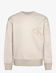 Calvin Klein Jeans - CK CHENILLE CREW NECK - svetarit - eggshell - 0
