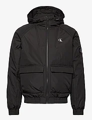 Calvin Klein Jeans - PADDED HOODED HARRINGTON - Žieminės striukės - ck black - 0
