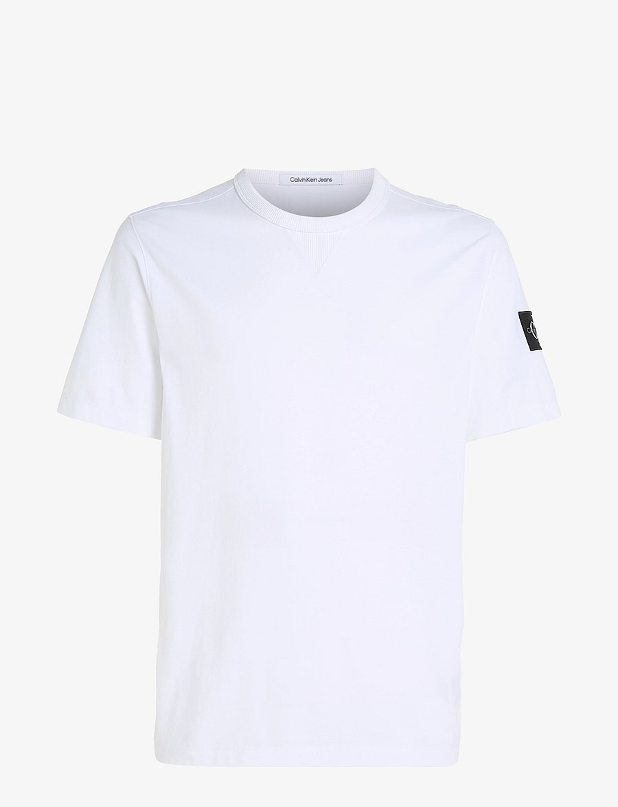 Calvin Klein Jeans - BADGE REGULAR TEE - kurzärmelige t-shirts - bright white - 1