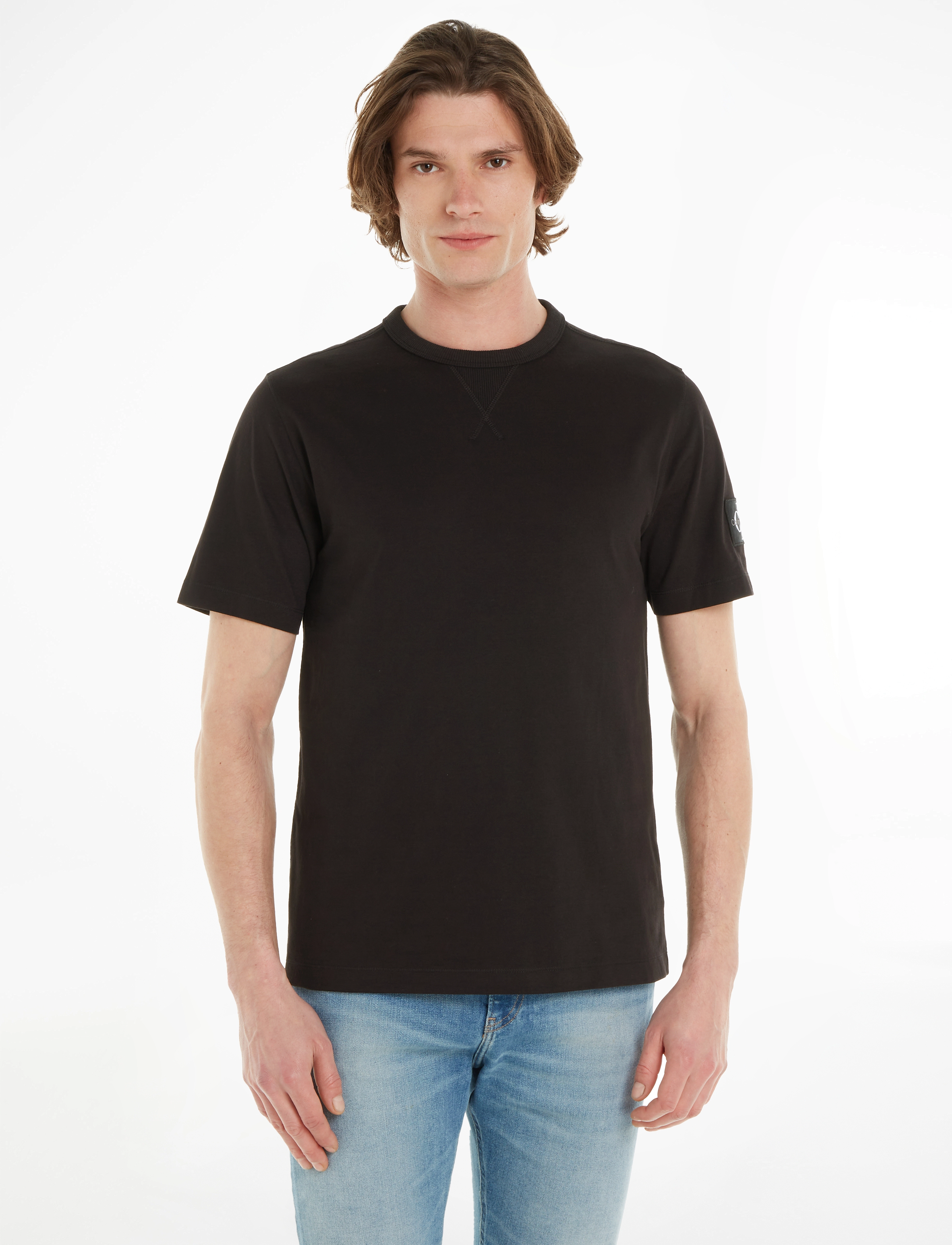 Calvin Klein Jeans BADGE REGULAR TEE - Tøj - CK BLACK / black